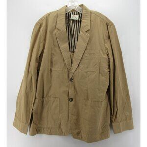 Rail Riders Jacket Large Tan LOA Blazer Safari Field Barn Unstructured